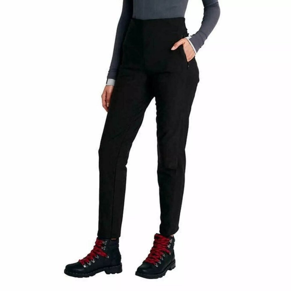 HFX Women's Winter Tech High Waist Fleece Lined Pants (Black, XXL)